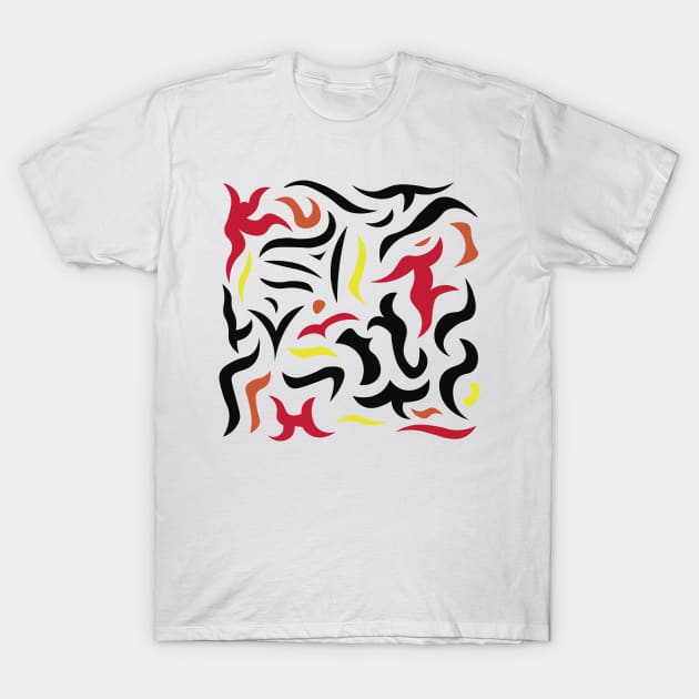 Colorful Abstract Fire T-Shirt by RPMELO